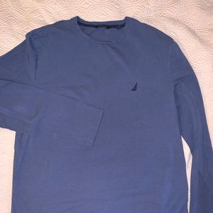 Men’s Long Sleeve Nautica Blue Shirt Medium